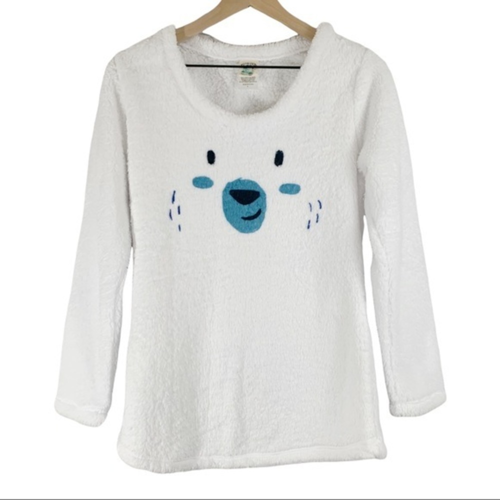 Nite Nite fluffy polar bear pajama top